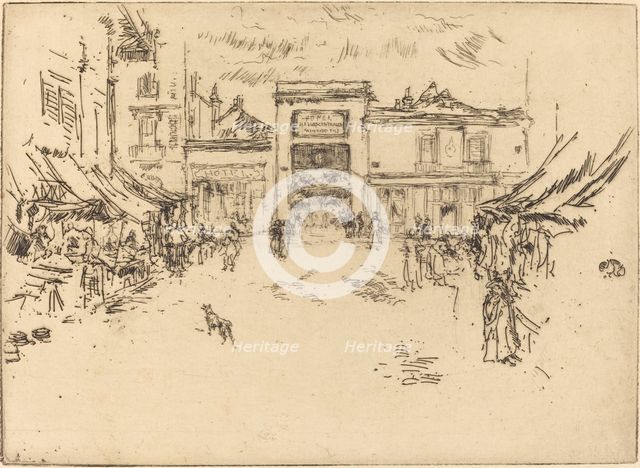 Little Market Place, Tours, 1888. Creator: James Abbott McNeill Whistler.