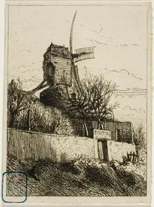 Little Mill at Montmartre, 1842. Creator: Charles Emile Jacque