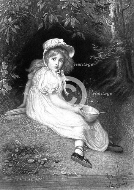 Little Miss Muffet, 19th century. Artist: Unknown