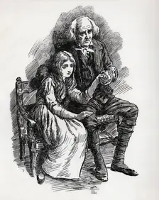 'Little Nell and her Grandfather c1900. Creator: Harold Copping