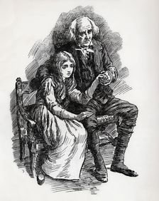 'Little Nell and her Grandfather c1900. Creator: Harold Copping