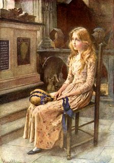 Little Nell, from "Little Nell and her Grandfather" c1900. Creator: Harold Copping