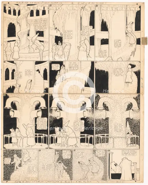Little Nemo in Slumberland: Climbing the Great North Pole, 1907. Creator: Winsor McCay.