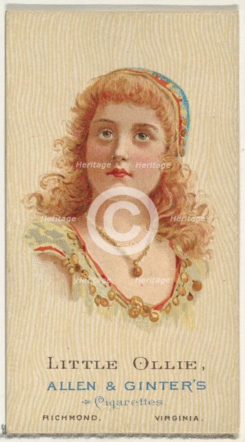 Little Ollie, from World's Beauties, Series 2 (N27) for Allen & Ginter Cigarettes, 1888., 1888. Creator: Allen & Ginter.