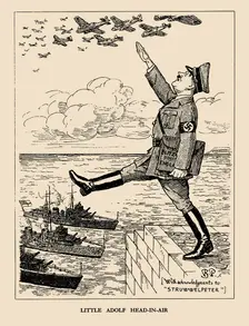 Little Adolf Head-in-Air. From "Punch", 1940. Creator: Bernard Partridge