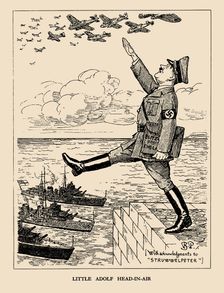 Little Adolf Head-in-Air. From "Punch", 1940. Creator: Bernard Partridge