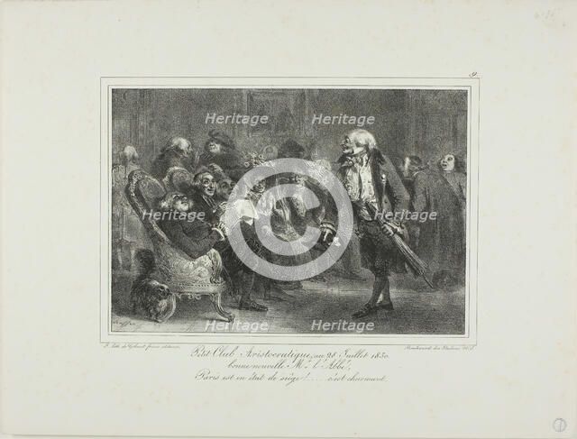 Little Aristocratic Club, July 28, 1830, 1831. Creator: Auguste Raffet.
