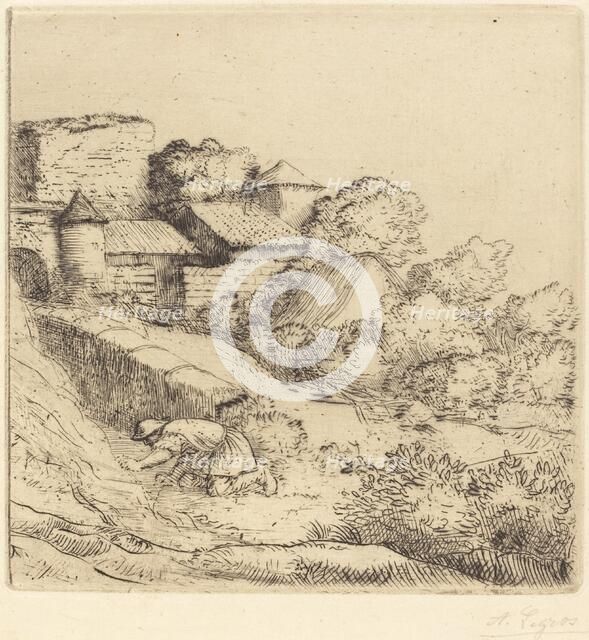 Little Burner of Grass (Le petit bruleur d'herbe). Creator: Alphonse Legros.