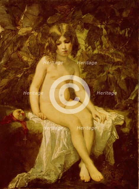 Little Bather, 1849. Artist: Couture, Thomas (1815-1879)