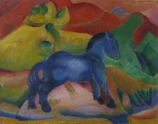 Little Blue Horse (Children's picture), 1912. Creator: Marc, Franz (1880-1916)