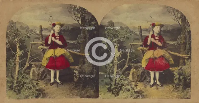Little Bo-Peep Has lost her sheep, etc., about 1865. Creator: London Stereoscopic & Photographic Co.