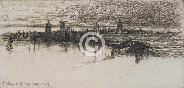 Little Calais Pier, 1865. Creator: Francis Seymour Haden.