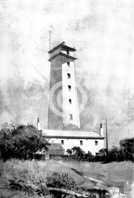 Little Crosby Lighthouse, destroyed by fire, 1898. Creator: Unknown.