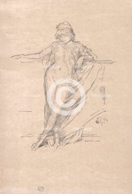 Little Draped Figure Leaning, 1894. Creator: James McNeill Whistler (American, 1834-1903).