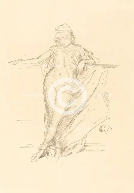 Little Draped Figure, Leaning, 1893. Creator: James Abbott McNeill Whistler.