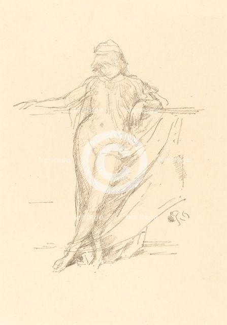 Little Draped Figure, Leaning, 1893. Creator: James Abbott McNeill Whistler.