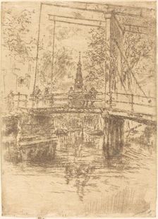 Little Drawbridge, Amsterdam, 1889. Creator: James Abbott McNeill Whistler
