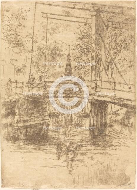 Little Drawbridge, Amsterdam, 1889. Creator: James Abbott McNeill Whistler.