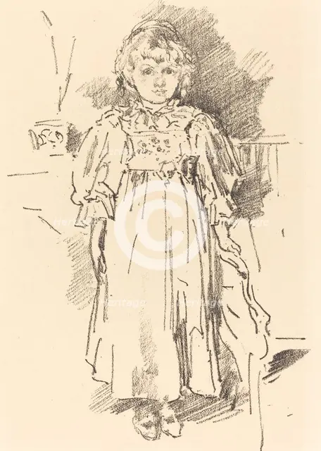 Little Evelyn, 1896. Creator: James Abbott McNeill Whistler.