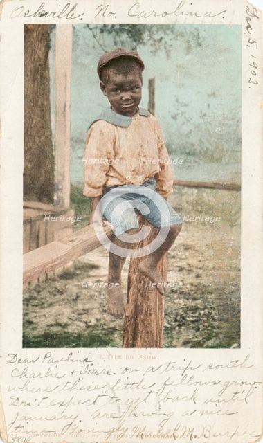Little Eb Snow, 1900 - 1902. Creator: Detroit Publishing Company.