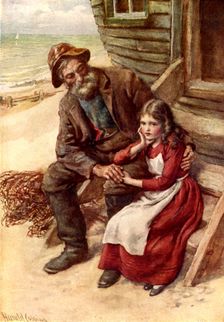 Little Em'ly and Mr. Peggotty c1900. Creator: Harold Copping