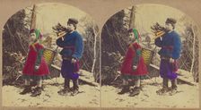 Little Fagot Gatherers., about 1860. Creator: New York Stereoscopic Company