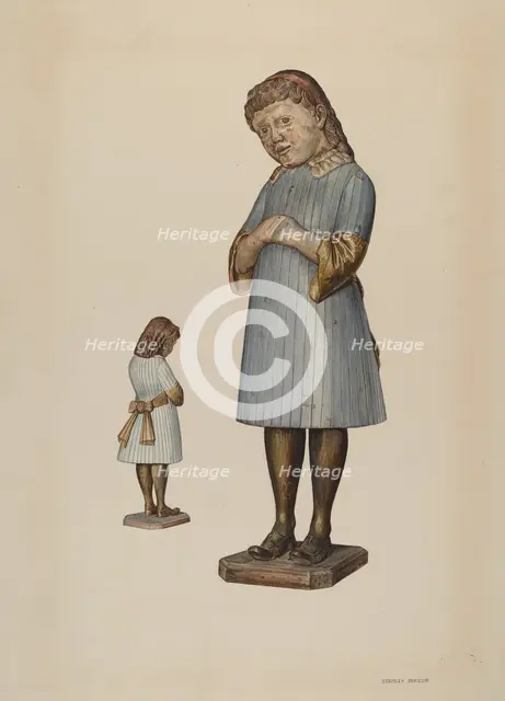Little Fanny Carved Figure, c. 1938. Creator: Stanley Mazur.