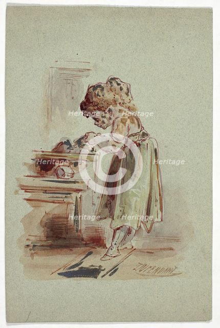 Little Girl Cooking, n.d. Creator: Dupenvant.