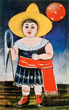 Little Girl with a Patterned Balloon c1885-1918. Artist: Niko Pirosmanishvili