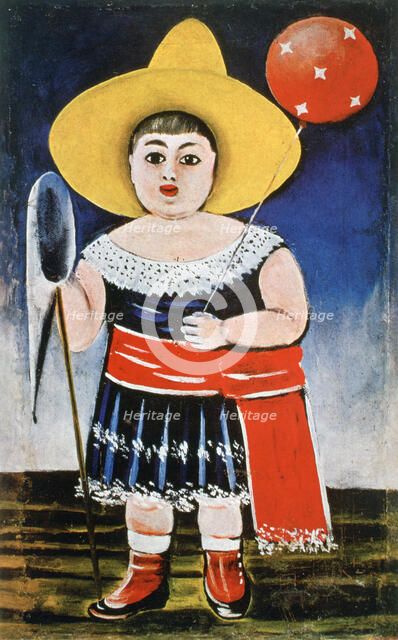 'Little Girl with a Patterned Balloon', c1885-1918. Artist: Niko Pirosmanishvili