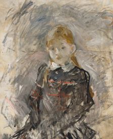 Little girl with blond hair, 1881. Creator: Morisot, Berthe (1841-1895)