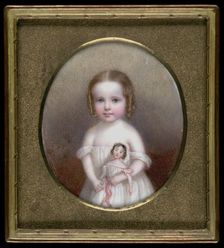 Little Girl with Doll, ca. 1854. Creator: John Carlin