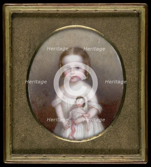 Little Girl with Doll, ca. 1854. Creator: John Carlin.