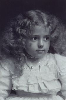 Little girl with fair, wavy hair, c1900. Creator: Addie Kilburn Robinson