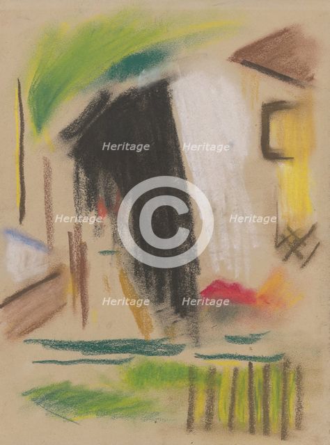 Little house with a fence, 1931-1932. Creator: Zolo Palugyay.