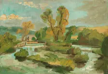 Little Island on a River, 1900-1920. Creator: Jozef Hanula
