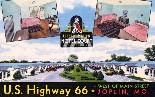 Little King's Hotel Court, Joplin, Missouri, USA, 1948. Artist: Unknown