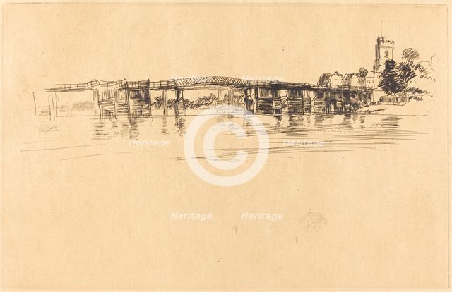 Little Putney No. 1, 1879. Creator: James Abbott McNeill Whistler.