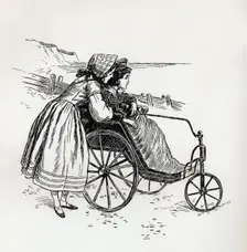 Little Paul and his sister Florence at Brighton, c1900. Creator: Harold Copping