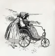 Little Paul and his sister Florence at Brighton, c1900. Creator: Harold Copping