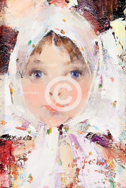 Little Russian Girl, early-mid 20th century.  Creator: Nikolay Feshin.