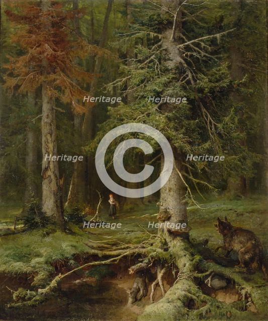Little Red Riding Hood, 1887. Artist: Klever, Juli Julievich (Julius), von (1850-1924)