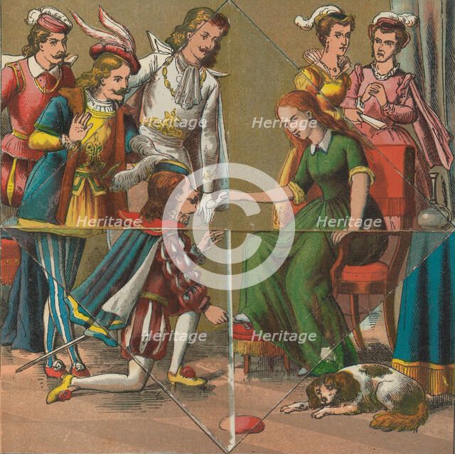 Little Red Riding Hood and Cinderella with Surprise Pictures, ca. 1875. Creator: Unknown.