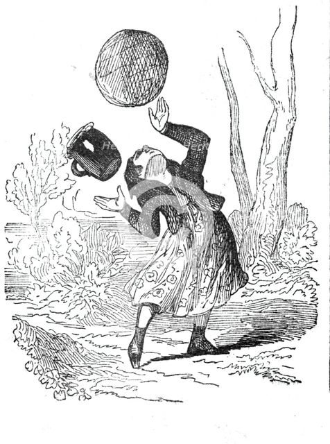 Little Red Riding Hood drops the butter and cake, 1842. Creator: Unknown.