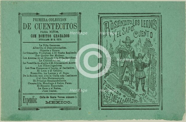 Little Rosen, the Lions, and the Toad. A Tale, n.d. Creator: José Guadalupe Posada.