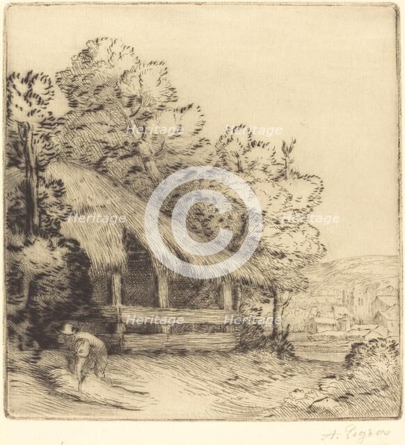 Little Shelter (Le petit hangar). Creator: Alphonse Legros.