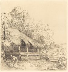 Little Shelter (Le petit hangar). Creator: Alphonse Legros