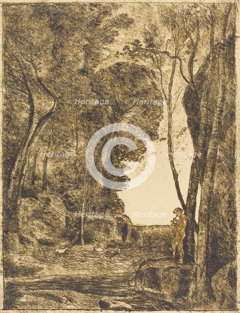 Little Shepherd, 1st Plate (Le Petit Berger), 1855. Creator: Jean-Baptiste-Camille Corot.