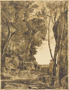 Little Shepherd, 1st Plate (Le Petit Berger), 1855. Creator: Jean-Baptiste-Camille Corot