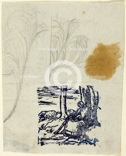 Little Shepherdess, Seated, n.d. Creator: Jean Francois Millet.